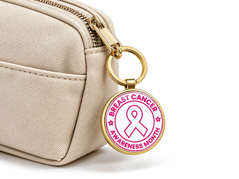 Breast Cancer Awareness Metal Keychain in UAE