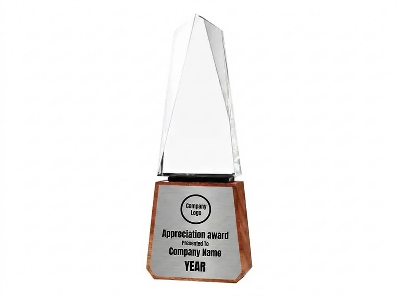 Tower Shaped Crystal Award