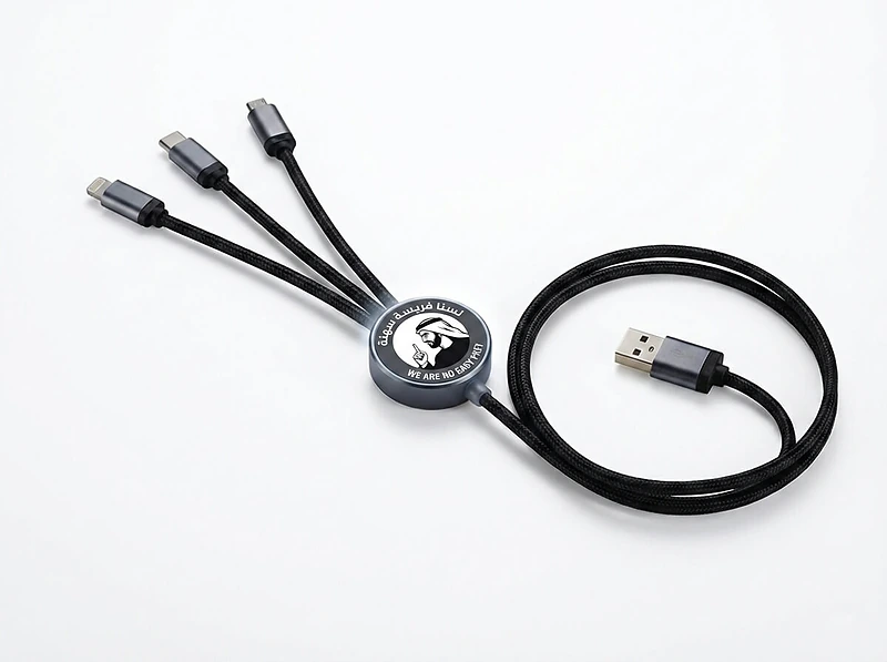 3-in-1 Light-Up Logo Charging Cable