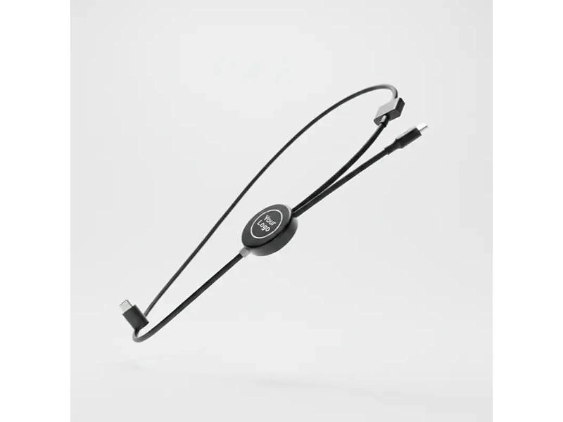 RPET Charging cable with Lightup Logo