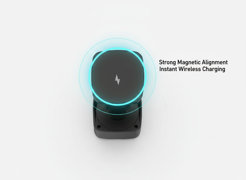 Magnetic Car Phone Holder & 15W Wireless Charger