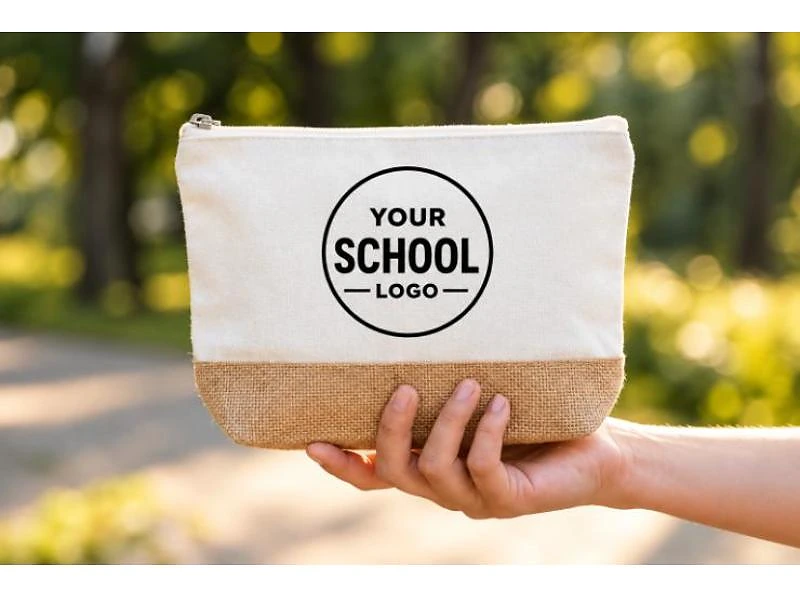 Cotton-Jute Zipper Pouch