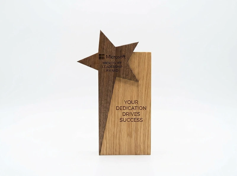 Star Design Wooden Trophy Award