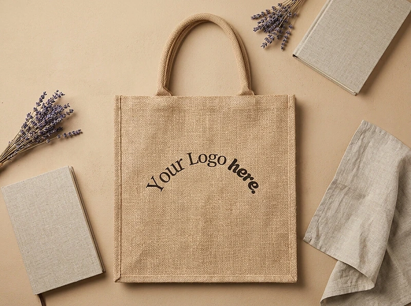 Eco-Neutral Jute Shopping Bag – Vertical