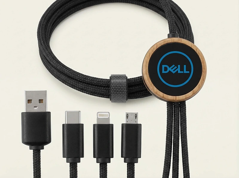 3-in-1 Multi-Charging Cable 100 cm with Light-up Logo