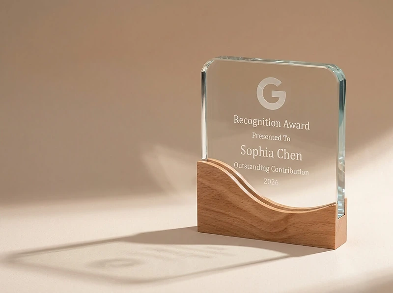 Square Crystal Award
