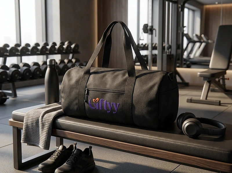 Polyester Duffle Gym Bag with Zipper Closure
