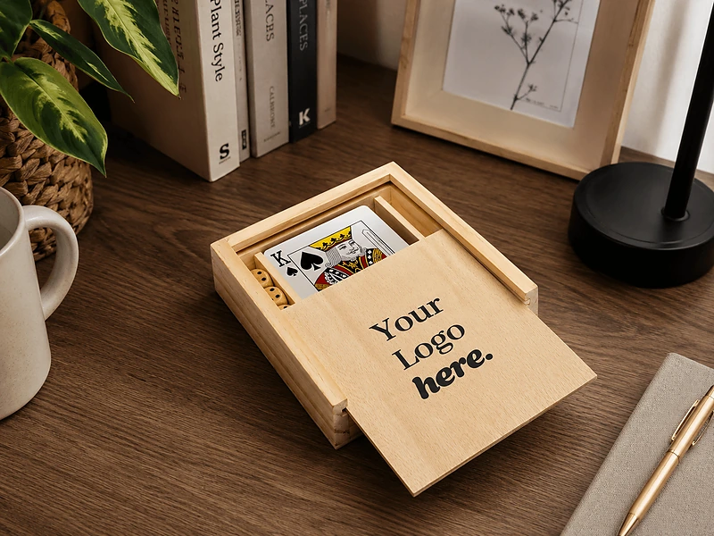 Eco-neutral 2-in-1 Wooden Games Box