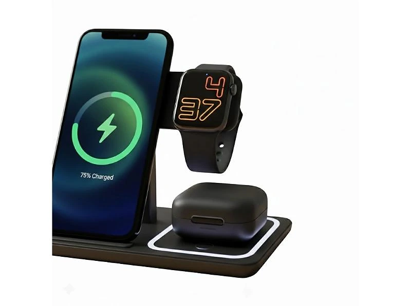 Foldable LightUp 3-in-1 Wireless Charging Station