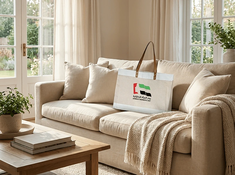 Canvas Bag with Leather Strap in UAE