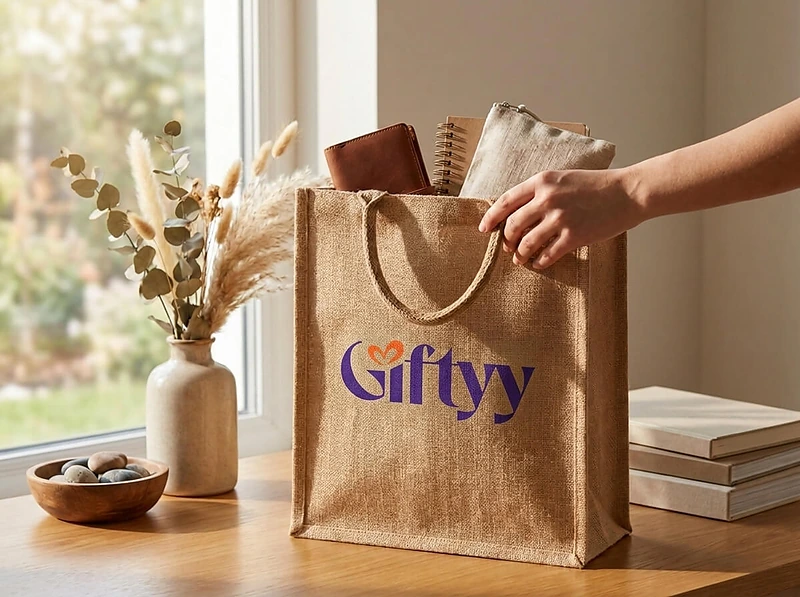 Eco-Neutral Jute Shopping Bag – Vertical