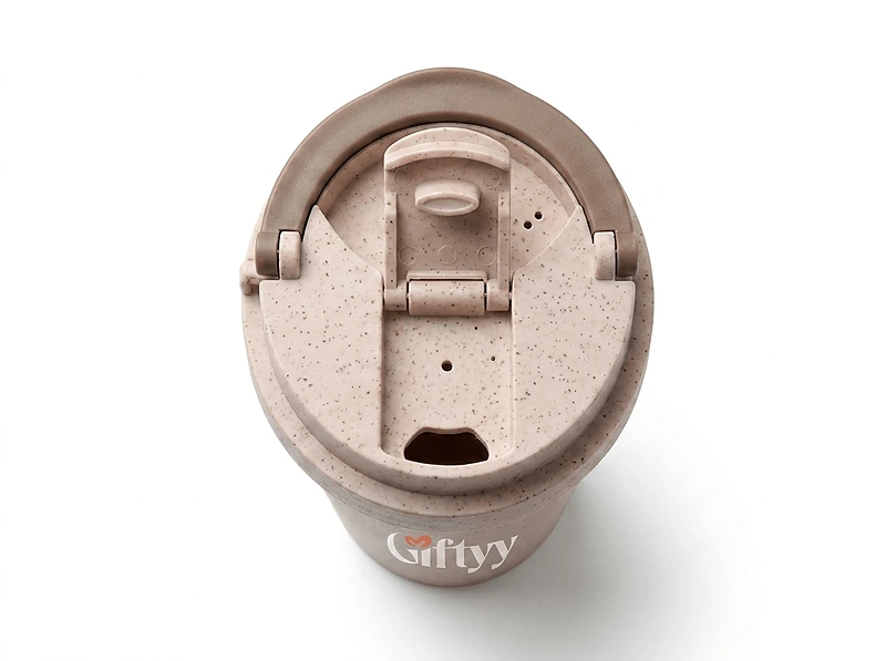Wheat fibre cup with carry handle
