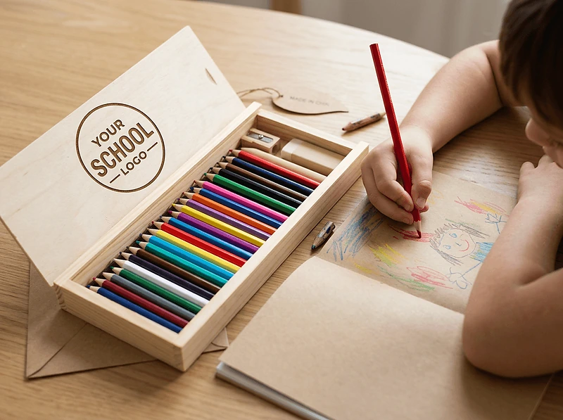 Art Kit with 24 Color Pencils