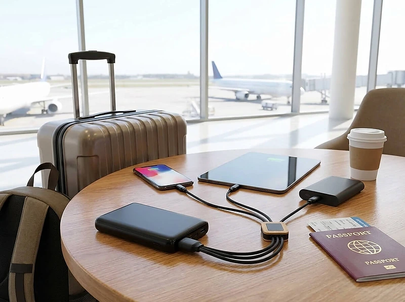 Bamboo Light-Up Logo Multi-Charging Cable Type-C