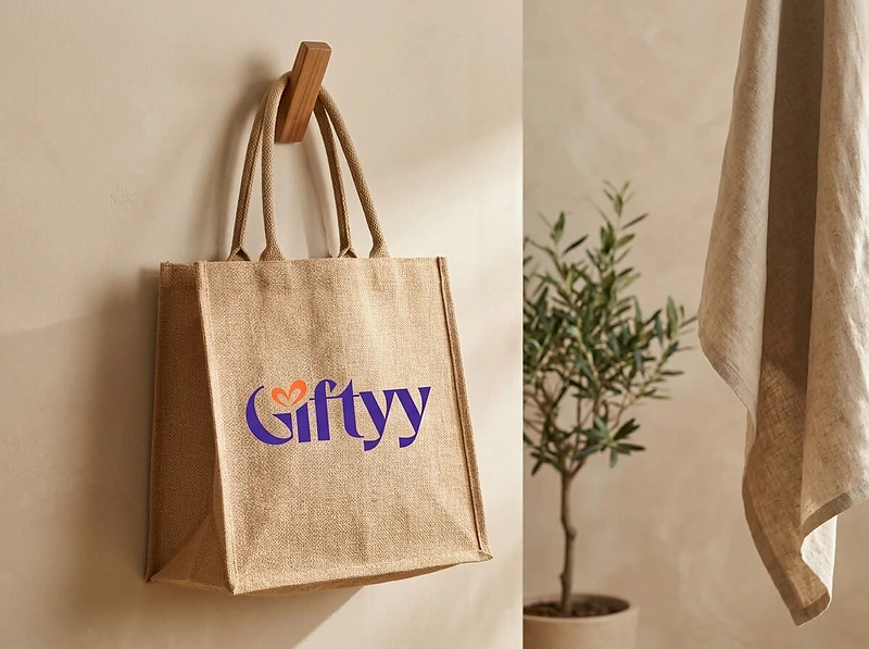 Eco-Neutral Jute Shopping Bag – Vertical