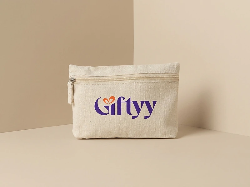 Cotton Pouch With Zipper