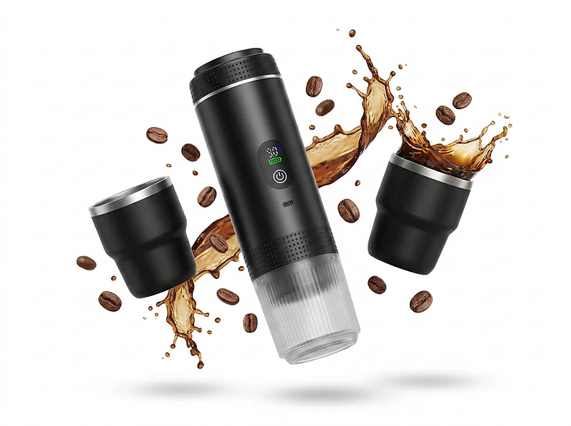 Compact 3-in-1 Coffee Maker with Battery Power
