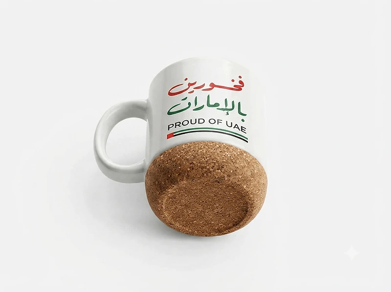 Ceramic Mug with Lid & Cork Base