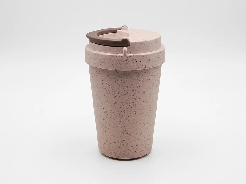 Wheat fibre cup with carry handle