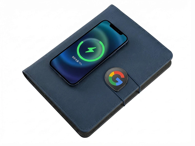 A4 Notebook Organizer with 5000mAh Power Bank