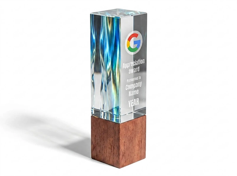 Cuboid Shaped Crystal Award