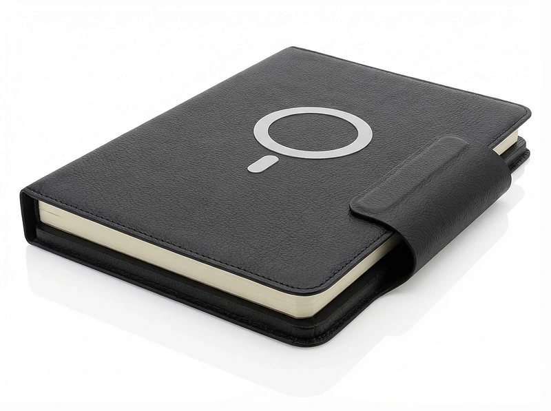 A5 Notebook Organizer with Power Bank, USB & MagSafe Charging
