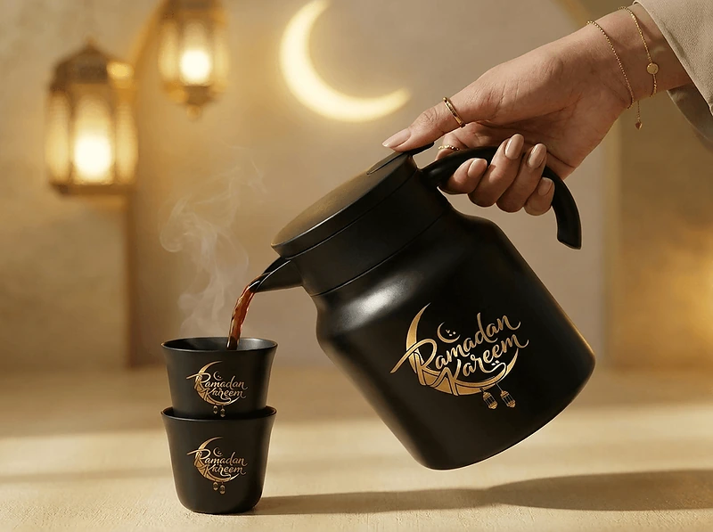 Arabic Tea & Coffee Pot with Cups Set