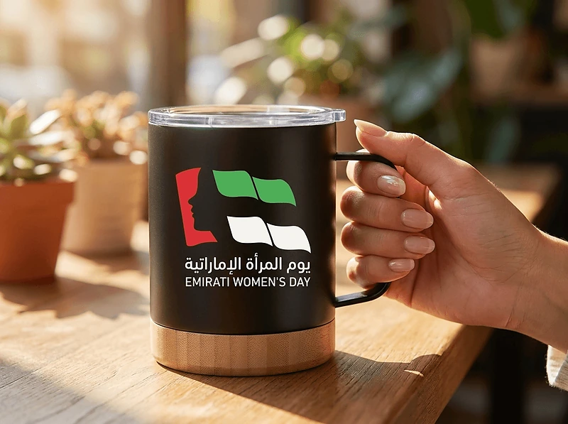 Bamboo Base Stainless Steel Mug in UAE