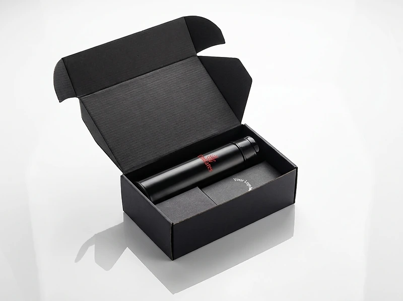 Vacuum Flask with Temperature Lid and Notebook Gift Set