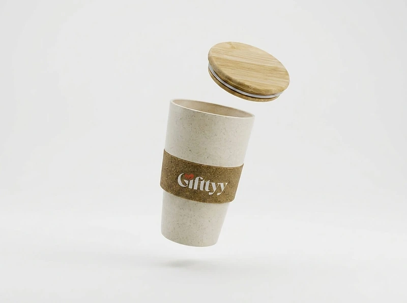 Wheat Straw and Cork Coffee Mug