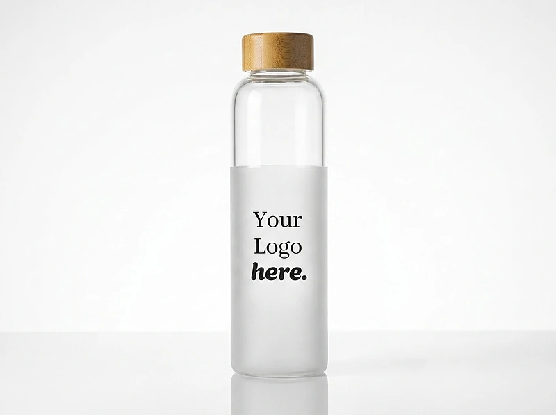 Bamboo Lid Glass Bottle With Silicon Case