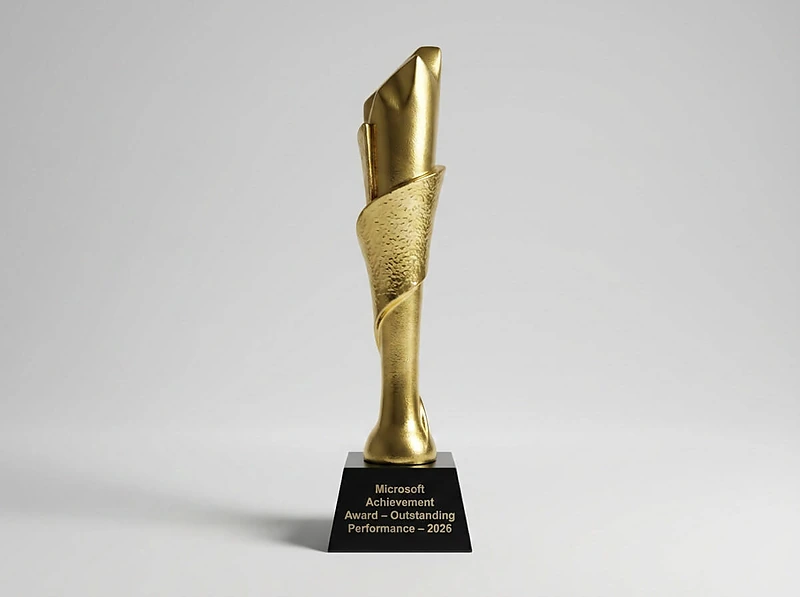 Award Trophy Star edges joint slanted full gold with black base