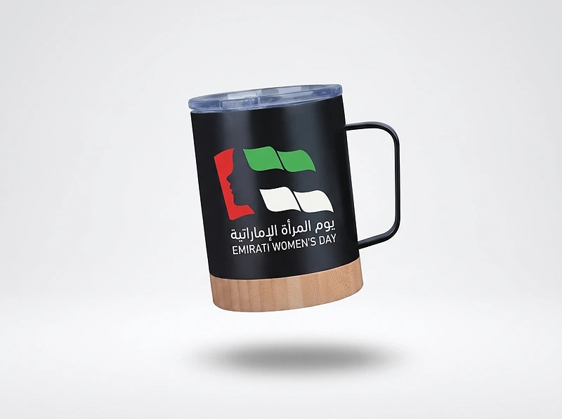 Bamboo Base Stainless Steel Mug in UAE