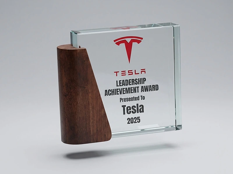 Crystal Glass Trophy Square