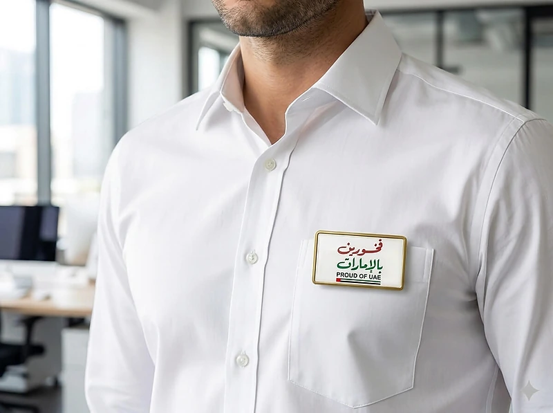 Proud of UAE-Rectangular Magnetic Badge
