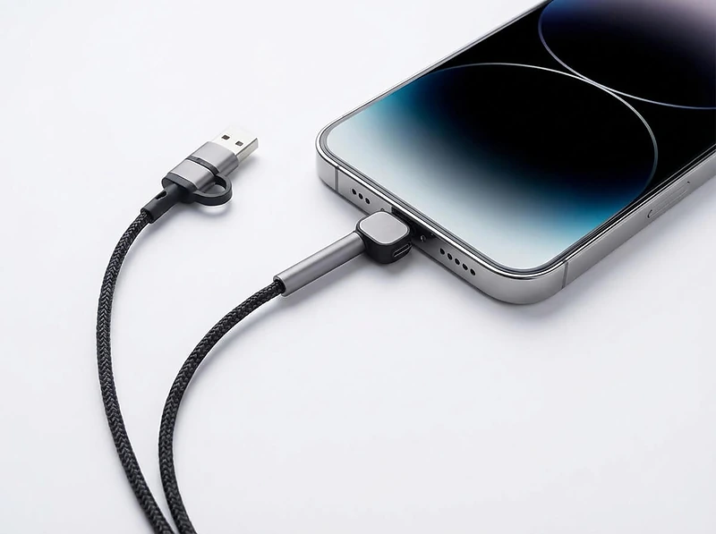 4in1 Charging Cable with Phone Stand and Quick Charge