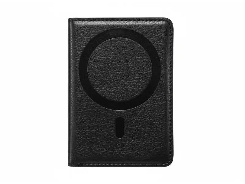 Slim PU Leather Card Holder with MagSafe Attachment