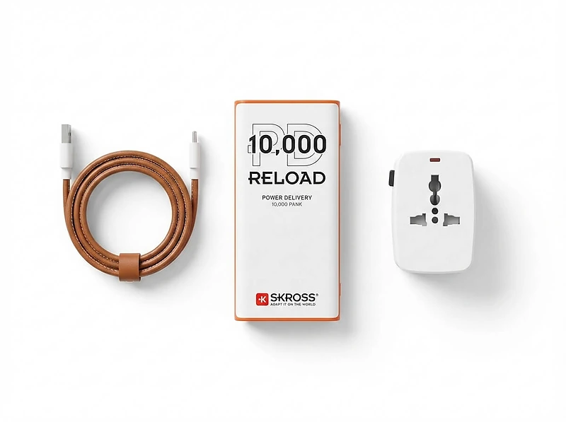 Gift Set of Powerbank, Travel Adapter & Charging Cable