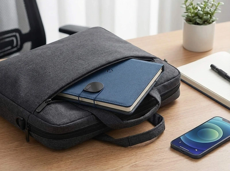 A4 Notebook Organizer with 5000mAh Power Bank