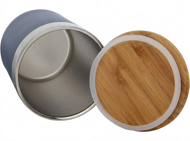Metal Cup with Bamboo Lid