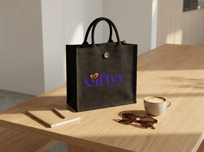 Laminated Jute Tote Bag