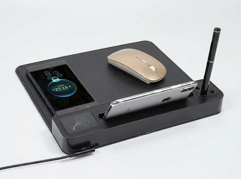 Light-Up Logo Wireless Charging Mouse Pad