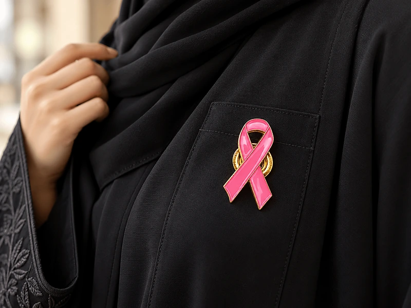 Breast Cancer Awareness Badges with Pin / Gold Mag in UAE