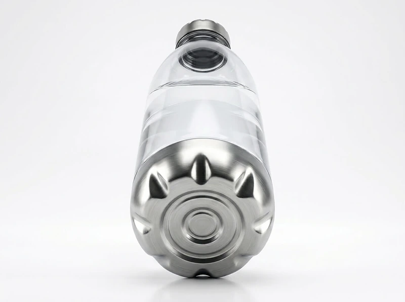 Water Bottle with Stainless Steel Cap & Base