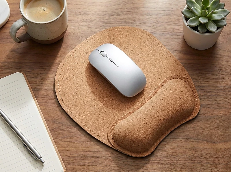 Cork Mouse Pad with Wrist Support