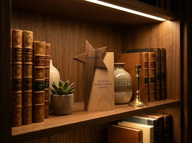 Star Design Wooden Trophy Award