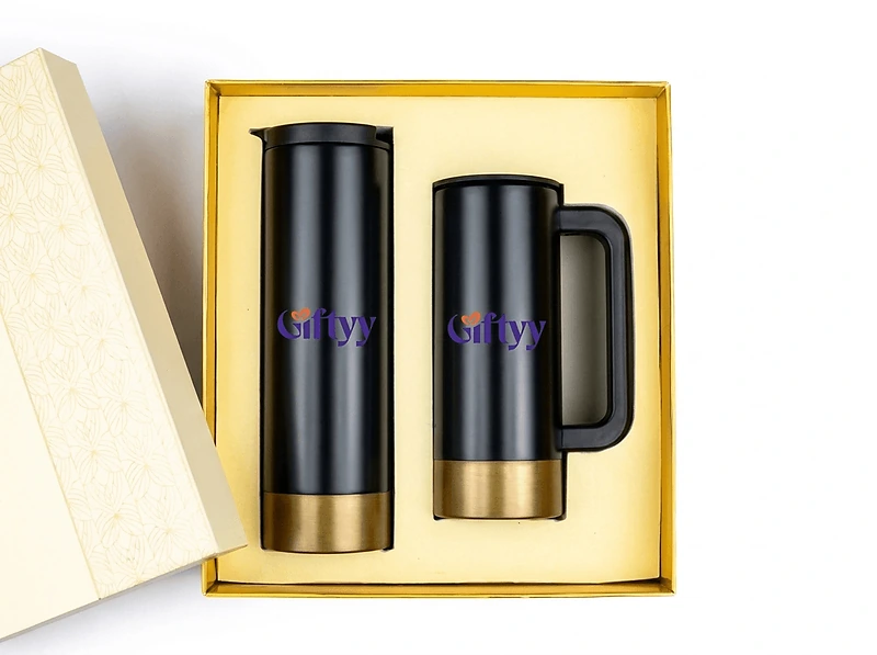 350ml tumbler with handle & 500ml flask with sipping