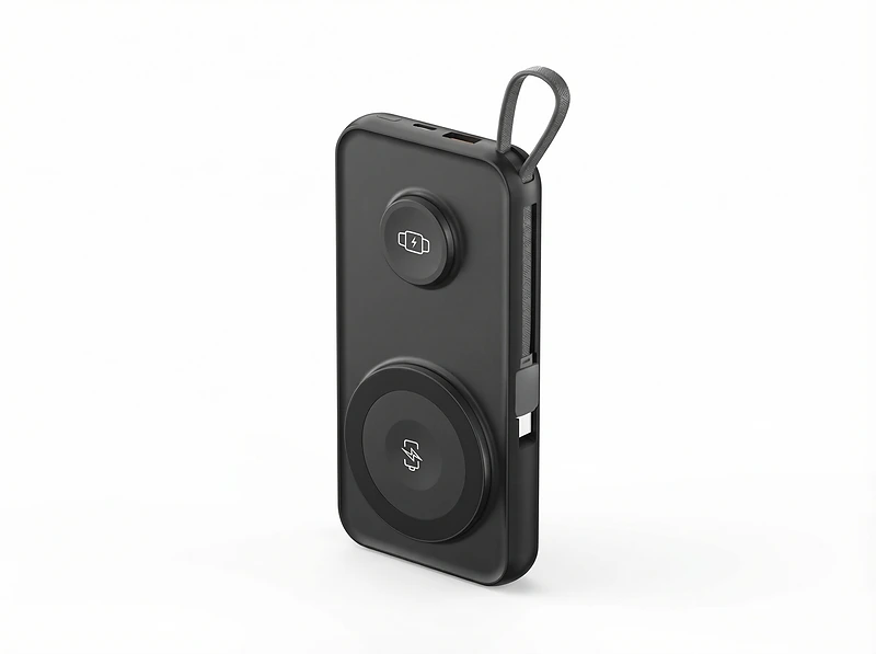 10,000mAh Universal Wireless Powerbank with Inbuilt Cables