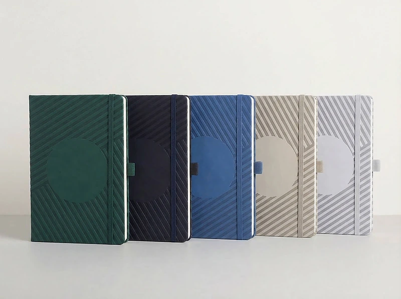 A5 Notebook with Wireless Charger and Debossed Design
