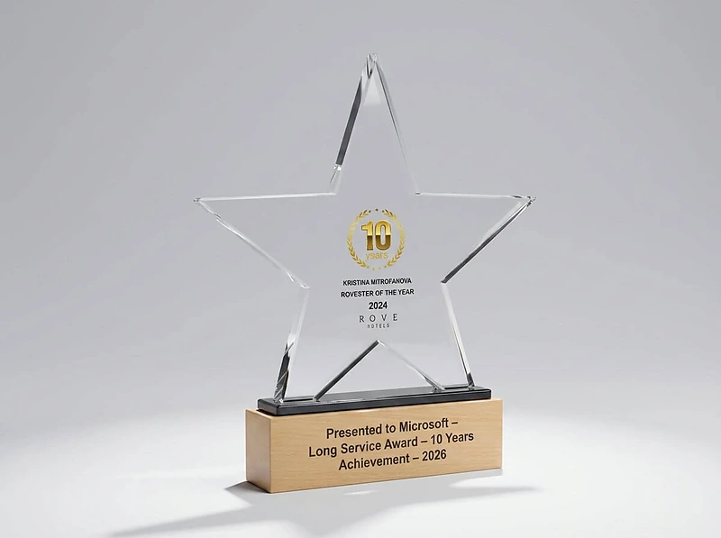Star Shaped Crystal Award